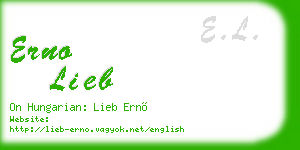 erno lieb business card